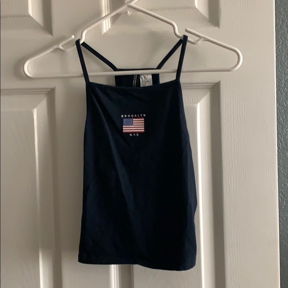 Navy Blue Halter Top - Picture 1 of 3